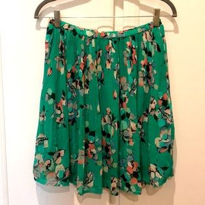 Elle Womens Skirt Floral Print Lined Sz S